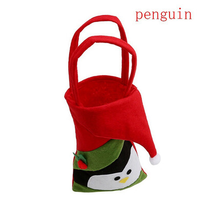 

New Fashion Christmas Snowman Elk Bear Penguin Tote Cartoon Candy Bags Santa Claus Gift Bags Christmas Accessories