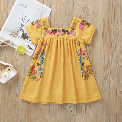 

Summer Baby Girl Dress Cartoon Printing Short Sleeve Princess Dress Baby Girl Casual Fashion Cute Clothes