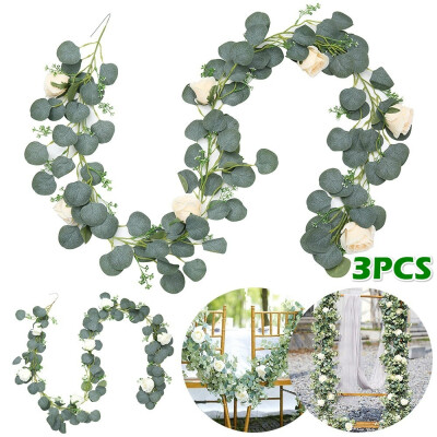

13PCS 2M Artificial Eucalyptus Garland Hanging Rattan Wedding Greenery Home Party Decorations Hotel Cafe Decor