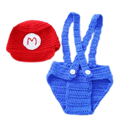 

Cute Soft Newborn Baby Photography Props Baby Hat Cap Baby GirlBoy Clothes Newborn Crochet Outfits