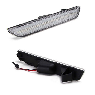

2pcs Clear Lens 48-SMD Red Rear Side Maker LED Lights For 2010-2014 Ford Mustang