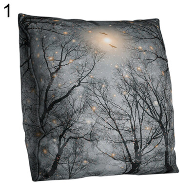 

Double-sided Printed Tree Moon Mountain Pillow Case Cushion Cover Sofa Bed Decor