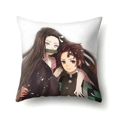 

Japanese Anime Demon Slayer Decorative Pillow Case Cushion Cover with Double-Sided Pattern