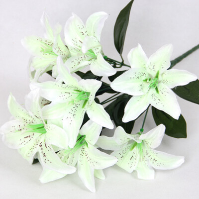 

Lily Flower Artificial Lilies Bouquet 10 Heads Wedding Floral Home Decor Flower Real Touch Wedding Flower bouquet