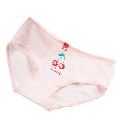 

Women Panties Cartoon Fruit Bowknot Pattern Girl Briefs Female Underwear Cute Lingerie Ladies Underpants Women Panty