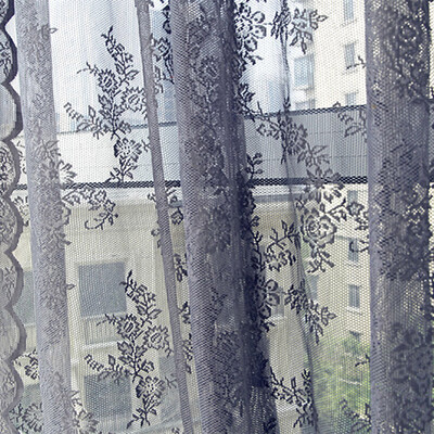 

JPGIF Flower Sheer Curtain Tulle Window Treatment Voile Drape Valance 1 Panel Fabric
