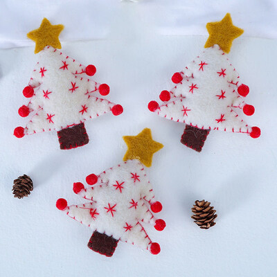 

Creative Handmade Wool Felt Diy Christmas Tree Small Hanging Christmas Tree Wreath Rattan Accessories Christmas Decorations
