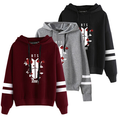 

Womens Hoodie Striped Long Sleeve Sweatshirt Top Fans Tops