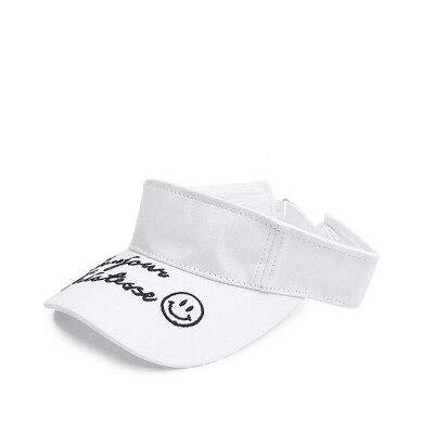 

Empty top hat custom ladys new summer cap Korean version of 100 letters embroidered smiling face baseball cap