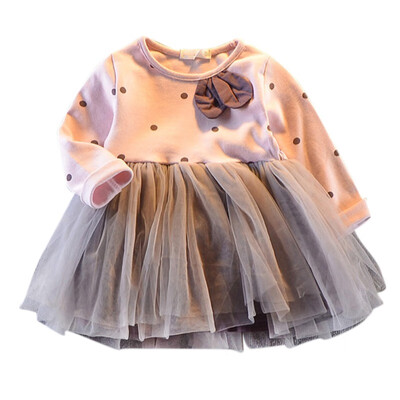 

Infant Baby Girl Dress Autumn clothes Newborn Mesh long sleeve dress girl costume baby clothing party princess tutu dresses
