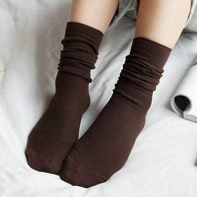 

1 Pair Ladies Winter Warm Soft Striped Long Socks Vintage Ankle Crew Socks New
