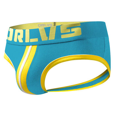 

Men Comfort Hips Low Waist Solid Color Letter Briefs Cotton Breathable U Convex Pocket Briefs -2XL