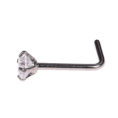 

20G 8-36Pcs Stainless Steel  Screw Bone Shaped Nose Ring CZ Nose Stud Retainer Labret Nose Piercing Jewelry