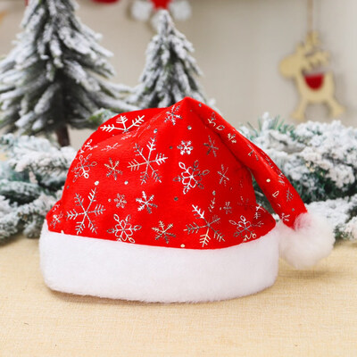

Plush Christmas Hat Christmas Party Santa Hat Velvet Cap For Santa Claus Costume