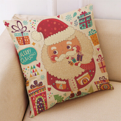 

Tailored New Christmas Cotton Linen Pillow Case Sofa Cushion Cover Home Decor