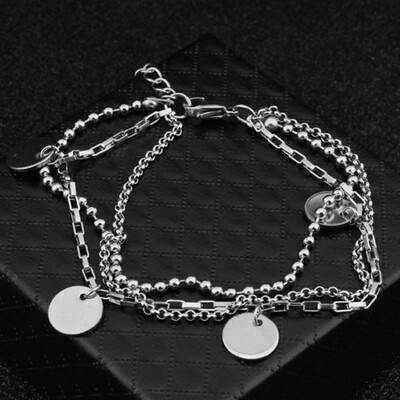 

Attractive&Luxuriant in Design Durable Kpop BTS Jimin Same Heel Fashion Simple Multilayer Bracelet