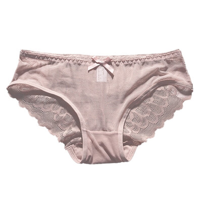 

2019 Sexy Lace Panties Ladies Ultra-thin Hollow Briefs Low Waist Solid Color Transparent Breathable Briefs Underpants