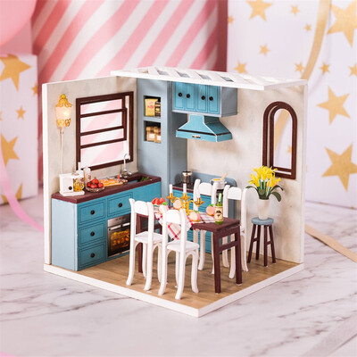 

YIWULAHellos Summer DIY Miniature Dollhouse Kit Times Apartment DIY Dollhouse Kit
