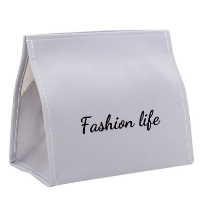 

Pu Leather Tissue Box Napkin Holder Home Office Simple Facial Tissue Case Dispenser
