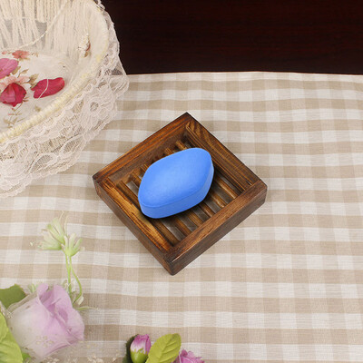

〖Follure〗Bathroom Wooden Soap Case Holder Sink Deck Bathtub Shower Dish Soap Box
