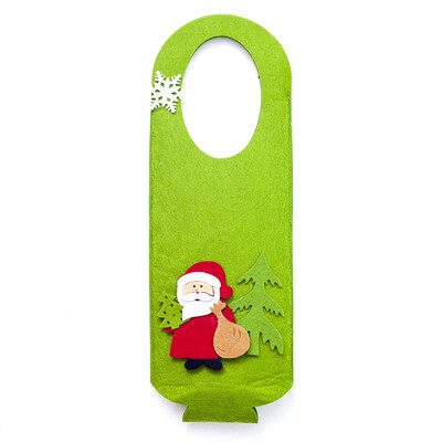 

Merry Christmas Santa Wine Bottle Bag Cover Xmas Dinner Party Tables Decor Christmas Red Wine Bottle Set