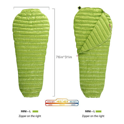 

AEGISMAX Mummy Goose Down Sleeping Bag Outdoor 3 Season Ultra-Light 11Degree New