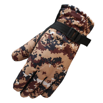 

New Fashion Autumn And Winter Camouflage Cotton Warm Gloves Unisex Plus Velvet Thickening Outdoor Riding Full Finger Gloves