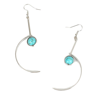 

Exquisite Moon Earring Lady Hoop Earrings Accessories For Women