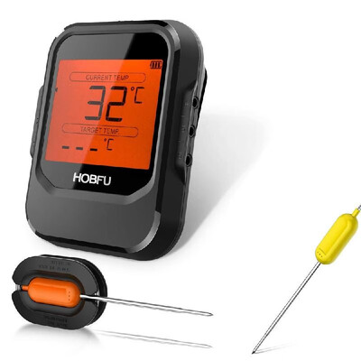 

BT40 Wireless Digital BBQ Thermometer Temperature Setting Function Food Cooking Tool with 6 Probes