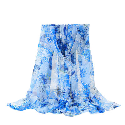 

Gobestart Fashion Women Flower Printing Long Soft Wrap Scarf Shawl Scarves