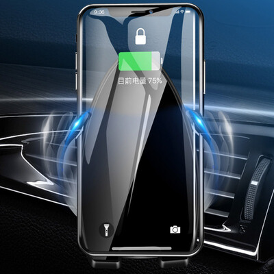 

Wireless Car Phone Holder Charger X6 Infrared Sensor Vehicle Charger Suction Cup Air Outlet
