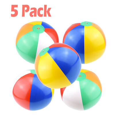 

YIWULA5pcs Inflatable Beach Ball Rainbow Color Pool Party Favors Summer Water Toy