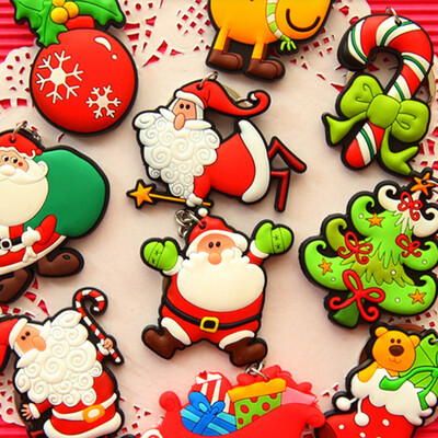 

Mini Father Christmas Tree Decor Keychains Santa Claus Keyring Kids Gifts Random Color
