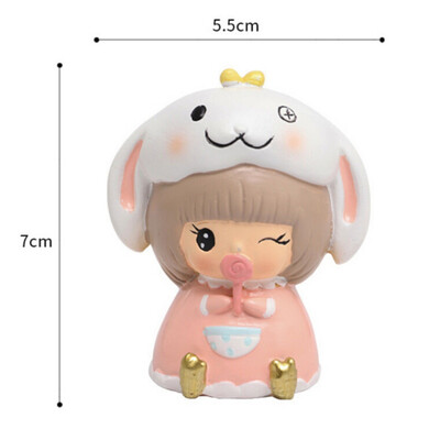 

Birthday Cake Topper Cute Girls Cartoon Cake Ornament Dashboard Decorations Accessories Car Home Office Figurines Miniatures