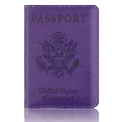 

Vintage PU Leather Passport Anti-Magnetic Storage Bag Passport Cover Card Wallet Storage Bag