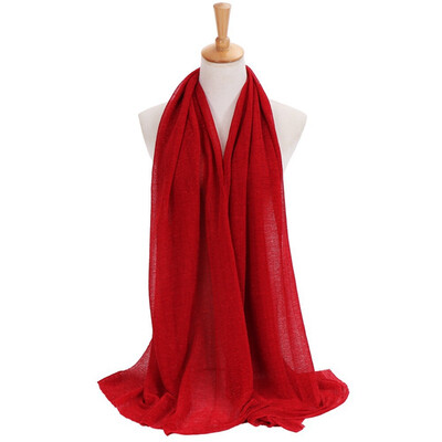 

14 Colors Muslim Women Chiffon Turban Hijab Head Scarf Soft Pure Color Long Shawl Scarves