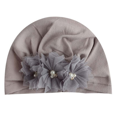 

1Pc Fashion Flower Baby Girls Hat Newborn Elastic Baby Turban Hats for Girls Cotton Infant Beanie Cap
