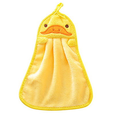 

New Fashion Flannel Cartoon Hand Towel Home Kitchen Hanging Towel 2 Colors