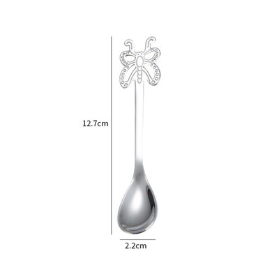 

Toponeto Colorful Spoon Handle Spoons Flatware Ice Cream Drinking Tools Kitchen Gadget