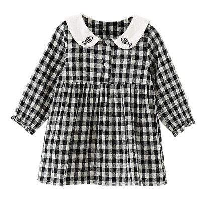 

High Quality Autumn Baby Girl Clothes Children Girl Dress Long Sleeve Smile Princess Dress Clothes