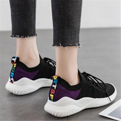 

2019 Women Shoes Plus Size Sneakers Women New Vulcanized Shoes Casual Female Slip On Flat Shoes White Mesh Walking Footwear M09