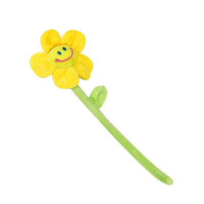 

Tailored Plush Daisy Flower With Smiley Happy Faces Colorful Bendable Stems Sunflower Toy