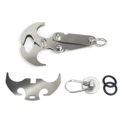 

Folding Gravity Grappling Hook Outdoor Climbing Claw Survival Carabiner Tool