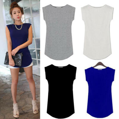 

US Womens Summer Short Sleeve Shirt Blouse Tops Loose Shirt Casual Modal Tee Top