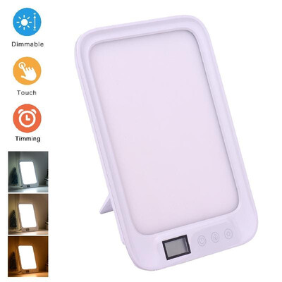 

Light Therapy Lamp Happylight LED Sunlight Touch Control Stepless Dimming Timing6 Level Adjustable Brightness Max 22600 Lux for