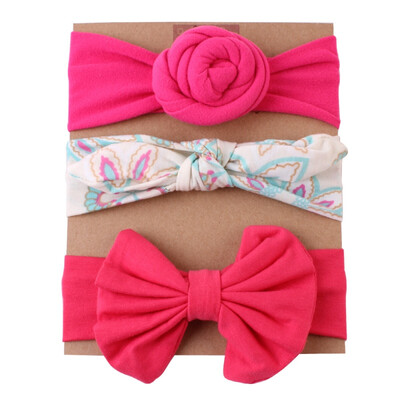 

3Pcs Baby Headwear Girls Cute Floral Bowknot Design Headband Headwear Apparel Photography