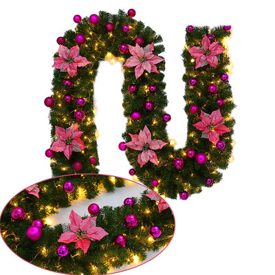 

Tailored LED Tree Hanging Ornament Rattan Colorful Decoration For Christmas Party 27m