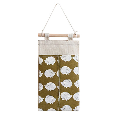 

Bathroom Wall Mounted Hanging Storage Bag Linen Fabric Convenient Hanging Pocket Tissue Case Storage Organizer