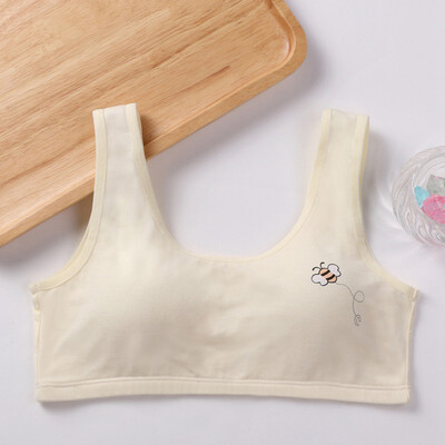 

Kids Training Bra Underwear Cotton Teenage Bra Puberty Girl Running Yoga Bra Girl Sports Bra Soft Cotton Underwear 8-16T