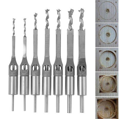 

7PCS Hole Drill Bit Auger Bit 45 Steel Mortising Drilling Woodworking Tools 6064809510125127mm